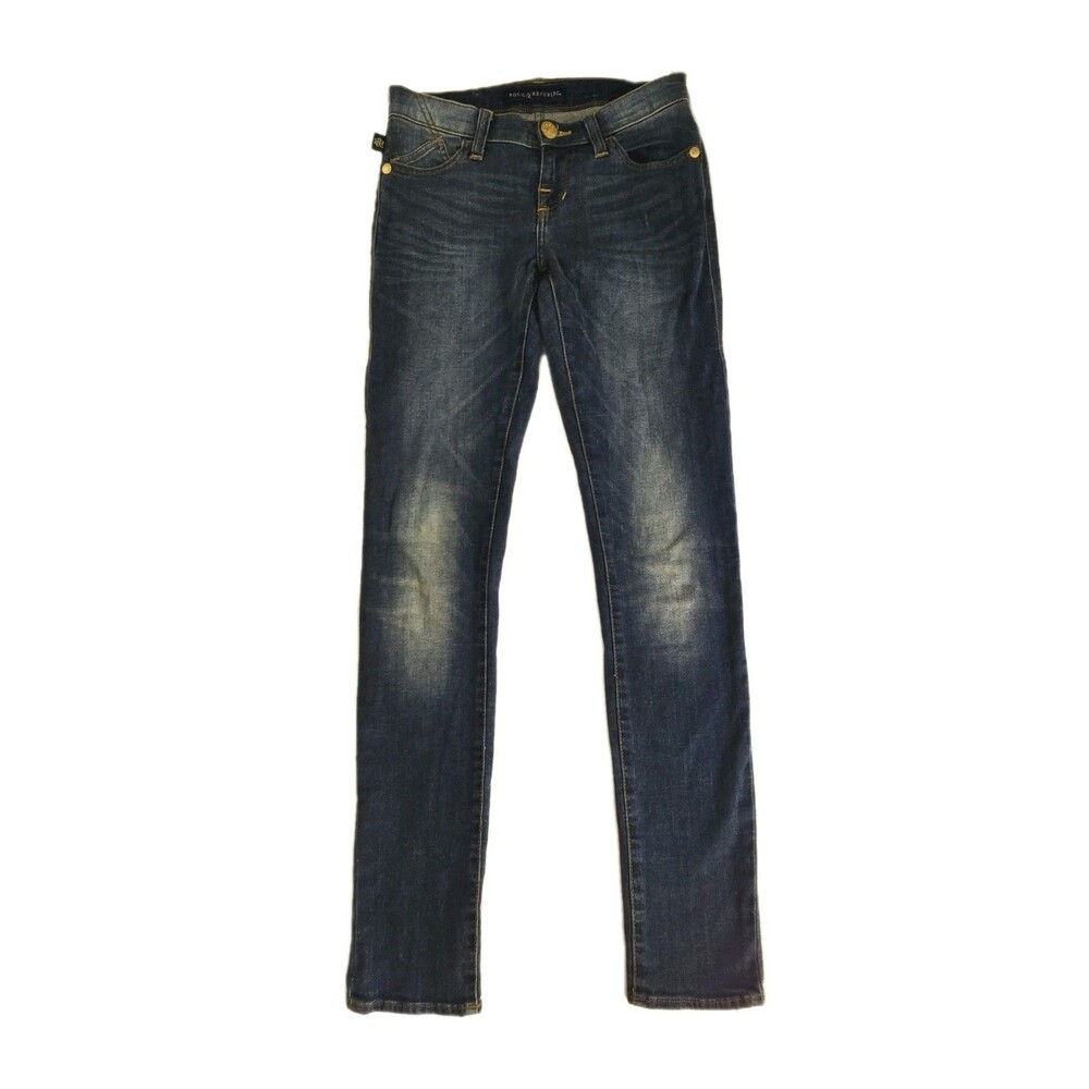 Vintage Y2K Rock & Republic Women's Skinny Berlin Denim Jeans Size 0 (28x29)
